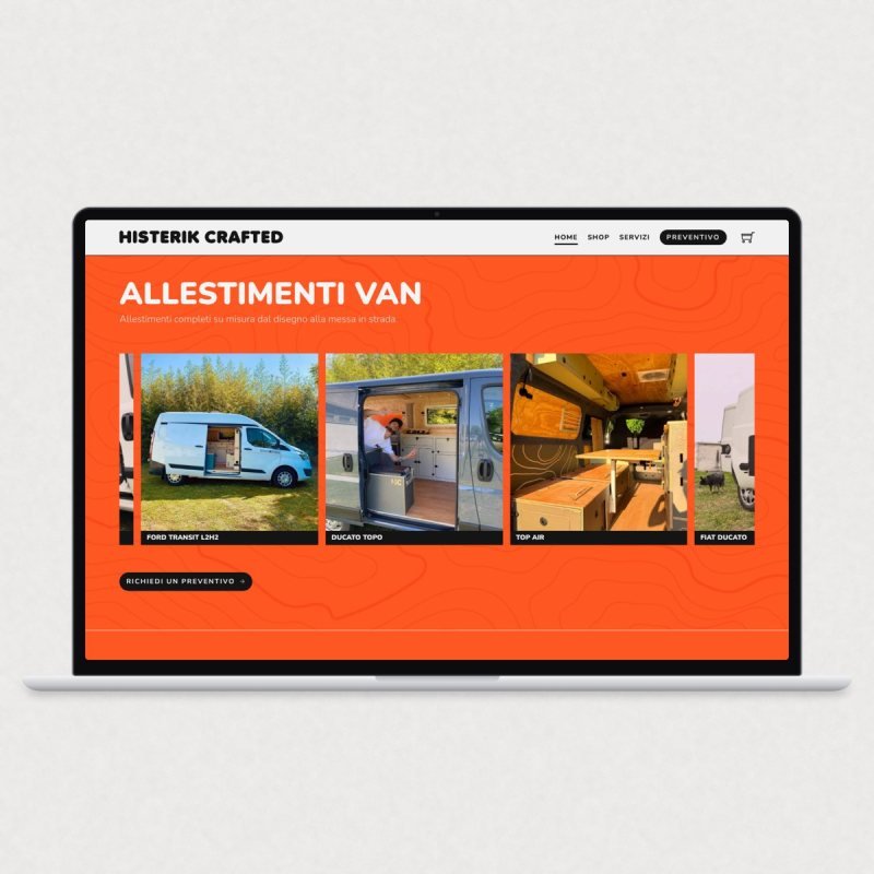 Sezione Allestimenti van della home